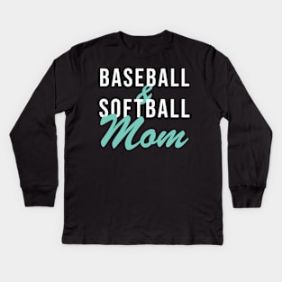 Baseball and Softball Mom Baseball Mom Kids Long Sleeve T-Shirt